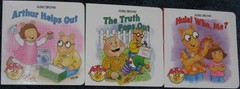 3 NEW PBS ARTHUR Baby Toddler Board Books Free Ship !