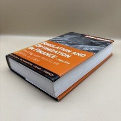 Simulation and Optimization in Finance by A. Pachamanova & Frank J. Fabozzi Book