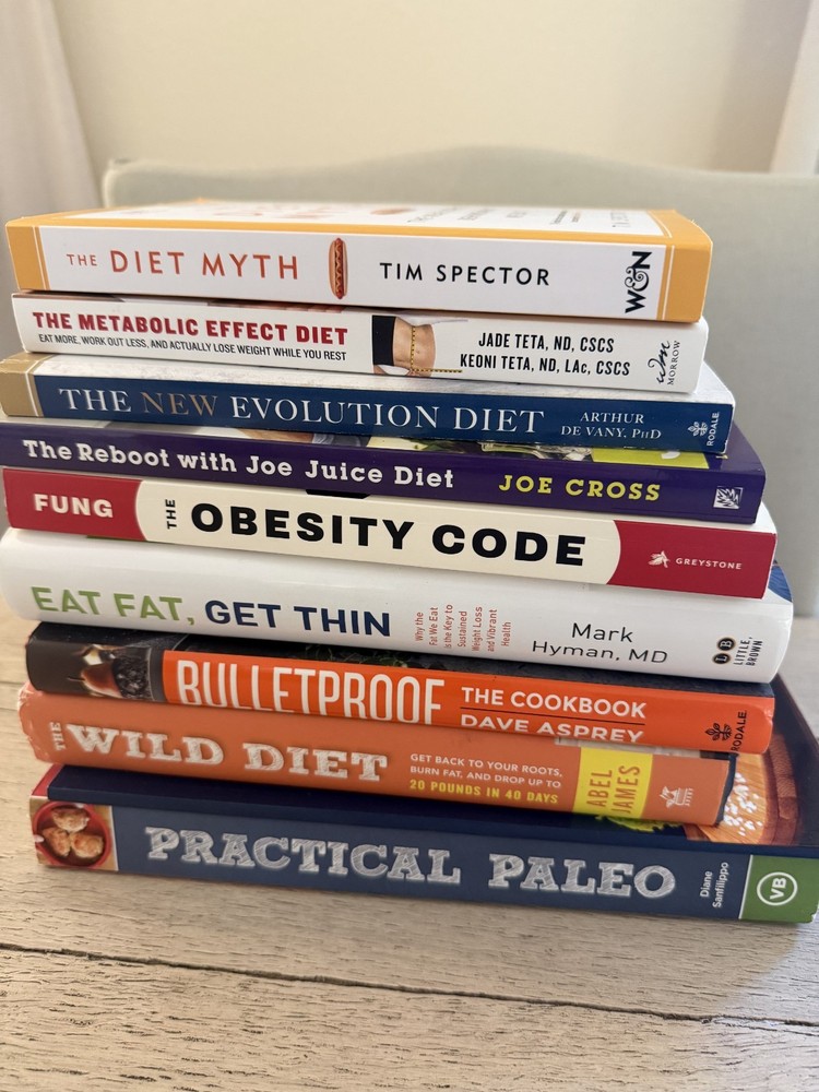 Diet & Biohacking Lot of 10 Books – Obesity Code, Practical Paleo, Keto, Eat Fat