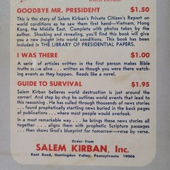 How The World Will End Guide To Survival 1968 PB Salem Kirban Bible Rapture Hell