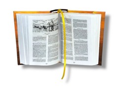 Magnificent Holy Bible full version King James mini Book KJV w/ golden stand new