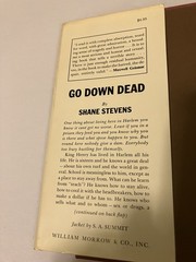 GO DOWN DEAD SHANE STEVENS 1966 HC DJ 1ST WILLIAM MORROW HARLEM GANG LIFE YOUTH
