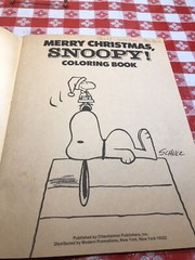 Merry Christmas Snoopy Coloring Book 1979 Used And Some Coloring 11 Inches X 8