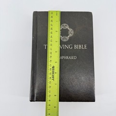 Tyndale The Living Bible Paraphrased Black Faux Leather 1973 Vintage