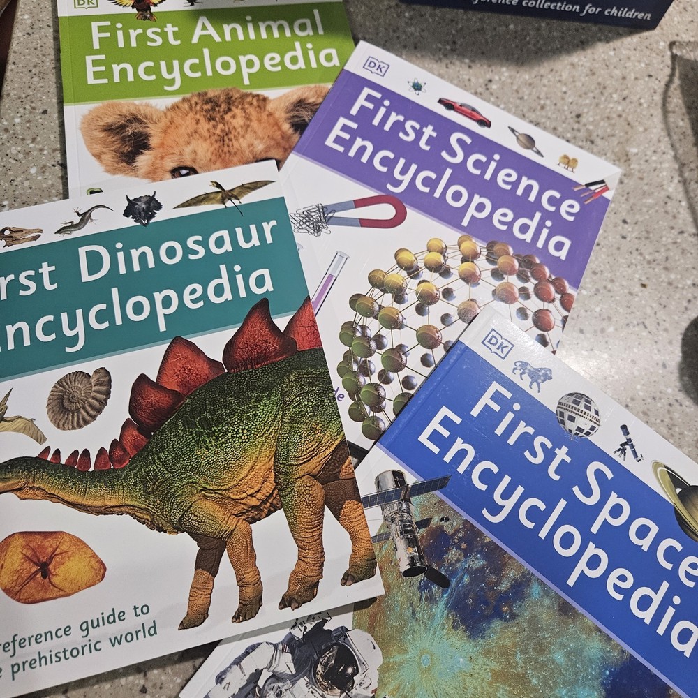 My First Encyclopedia Set of 4 – Animal Dinosaur Space Science Box Set DK NEW