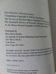 Don Winslow’s Victorian Erotica (2003 Blue Moon Books softcover) RARE erotic