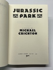 RARE! Jurassic Park by Michael Crichton • 1990 First Trade Edition 1st Print HC