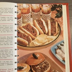 A Campbell Cookbook cooking with Soup Recipes LITHOGRAPH First Edition Good Red