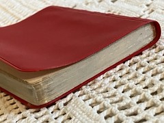 VTG RED PLASTIC COVER New Testament Bible ZONDERVAN Pocket Version KJV 4″X 2.75″