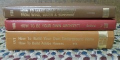 Lot of 3 HOW TO Tab books 1st eds UNDERGROUND HOME ADOBE ELECTRICITY ARCHITECT