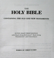 NKJV Super Giant Print Bible red letter brown leathersoft religion