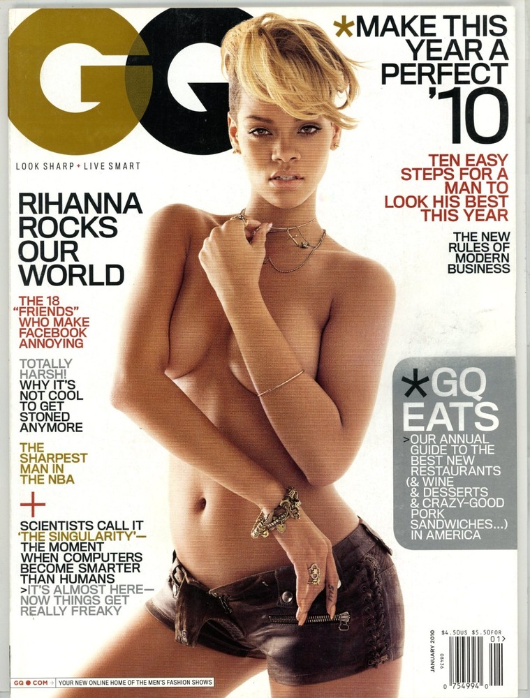 GQ Magazine – January 2010 with Rihanna on the cover