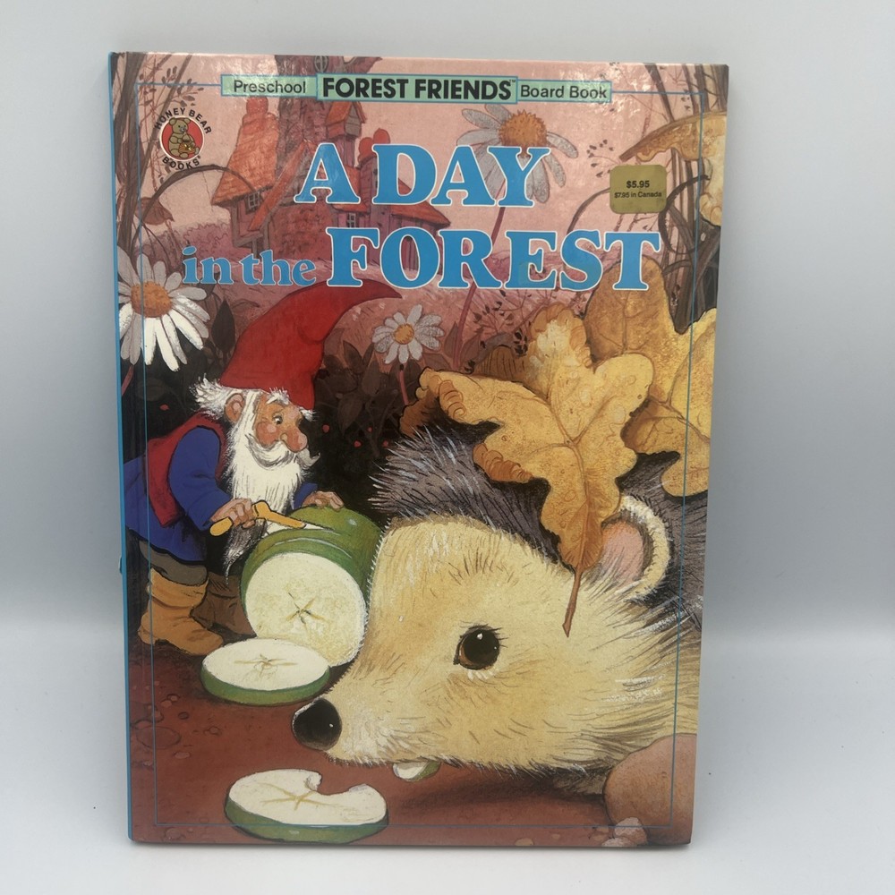 Vintage 1985 A Day in the Forest Board Book Tony Hutchings Forest Friends Gnome