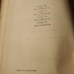Black’s Law Dictionary Henry C. Black Fourth Edition 1951 Hardcover Webster