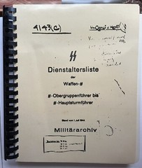 Dienstaltersliste Waffen-SS Service List Nazi Germany 1 July 1944