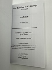 The Taming Of Kekionga 1812 1813 Signed Jim Pickett 2023 Paperback 228 Pages
