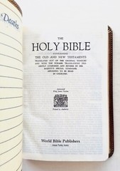 World Bible BURGUNDY GENUINE BONDED LEATHER World’s Thinnest Reference Bible KJV