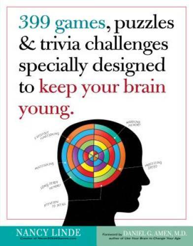 399 Games, Puzzles & Trivia Challenges Specially Designed to Keep Your Br – GOOD