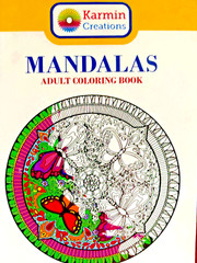 Adult Coloring Books Lot 4 Unused Nature Flowers Mandalas Stained Glass Karmin