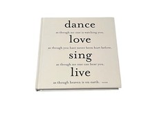 Quotable Dance Love Sing Journal Hardcover 200 Lined Pages White Acid Free