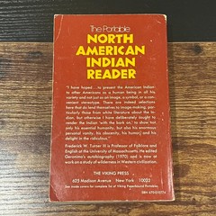The Portable North American Indian Reader by Frederick Turner 1974 PB History