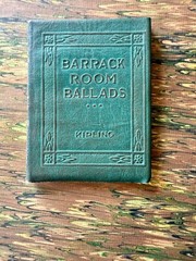 1921 Green Little Leather Small Book Barrack Room Ballads KIPLING Classic Lit