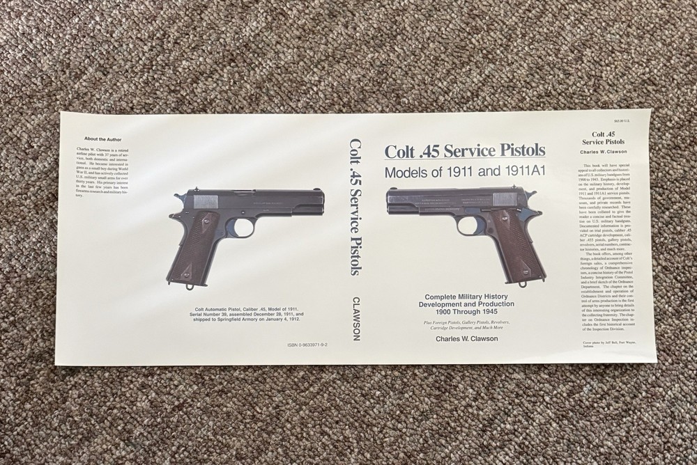 Cover For Colt .45 Service Pistol Models Of 1911 and 1911A1 By Charles Clawson
