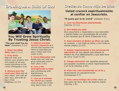 Bible, Gospel Tracts in English/Spanish, Pack of 40 in 4 Covers, 20 Pages Each.