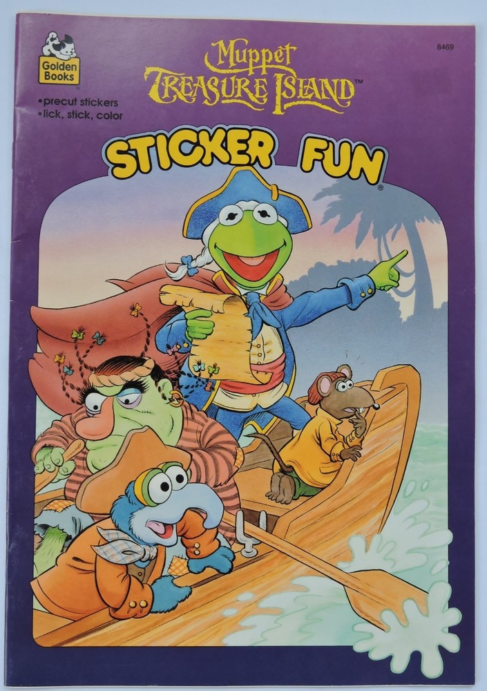 Vtg 1995 Muppet Treasure Island Sticker Fun Golden Books