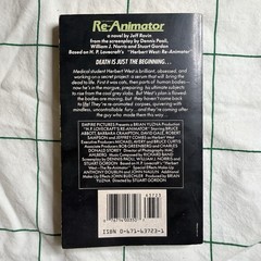 H.P. Lovecraft’s Re-Animator by Jeff Rovin 1987 Pocket Horror – First Edition