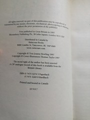 First Canadian Edition Harry Potter and the Philosopher’s Stone Errors Misprint