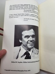 1979 Rules for Financial Survival By Julian M. Snyder