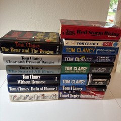 Tom Clancy 14 Book Lot Multi 1st Editions HC Jack Ryan Rainbow Six Clear Present