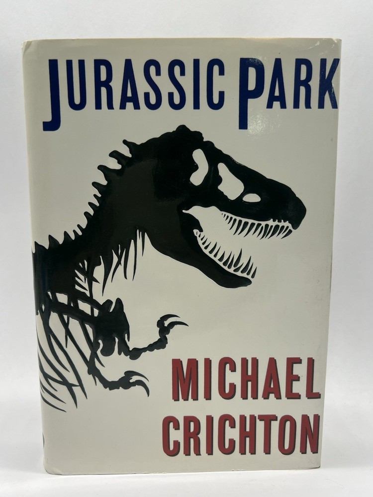 RARE! Jurassic Park by Michael Crichton • 1990 First Trade Edition 1st Print HC