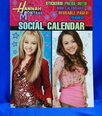 Hannah Montana Social CALENDAR 30 Pages Paperback Press outs Stickers Jan – Dec