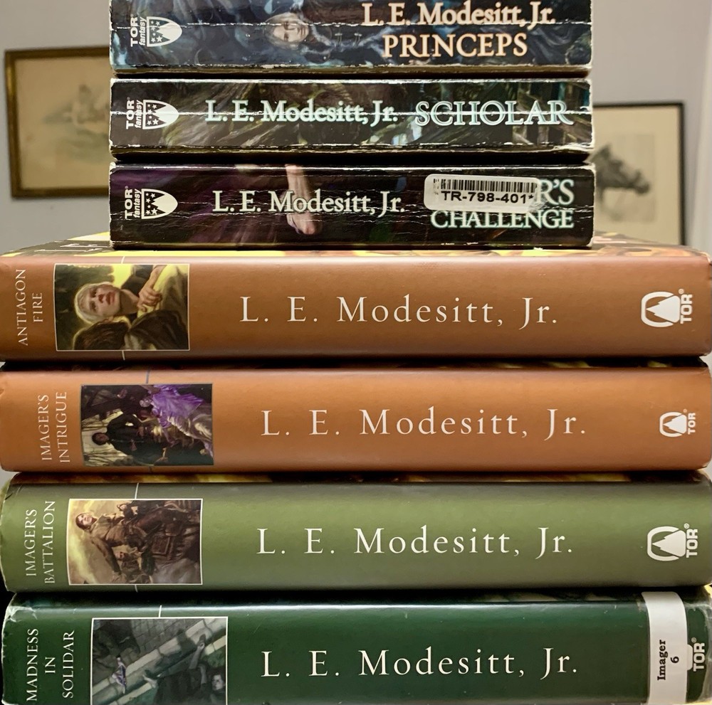 (7 bks-3 pb/4 hc/dj) IMAGER PORTFOLIO series L.E.Modesitt Jr. Vol 2-7, 9