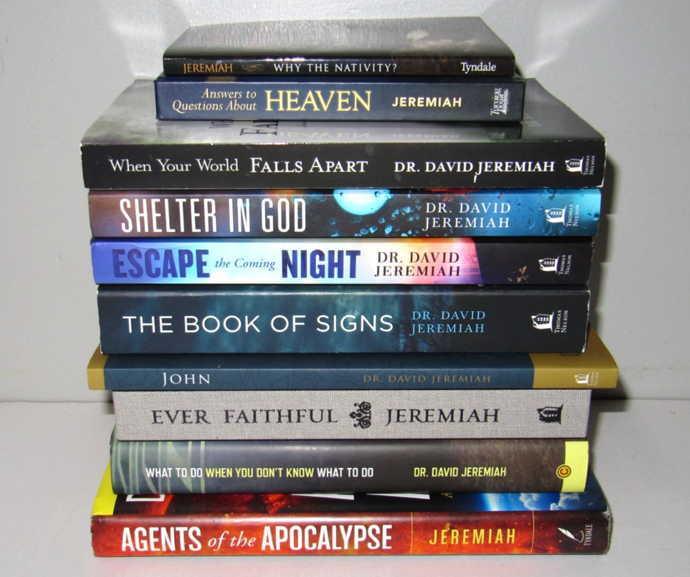 Lot of 10 books by Dr. David Jeremiah TPB/HB Heaven Signs Apocalypse Faithful…