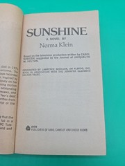 Sunshine 1974 Norma Klein Avon Paperback Vintage Novel
