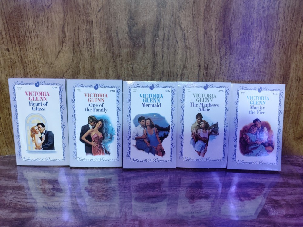 Victoria Glenn Silhouette Romance Lot of 5 Vintage Paperbacks #362 #386 #396 #45