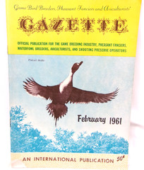 Vintage Game Bird Breeders Pheasant Fanciers Gazette Magazine February 1961