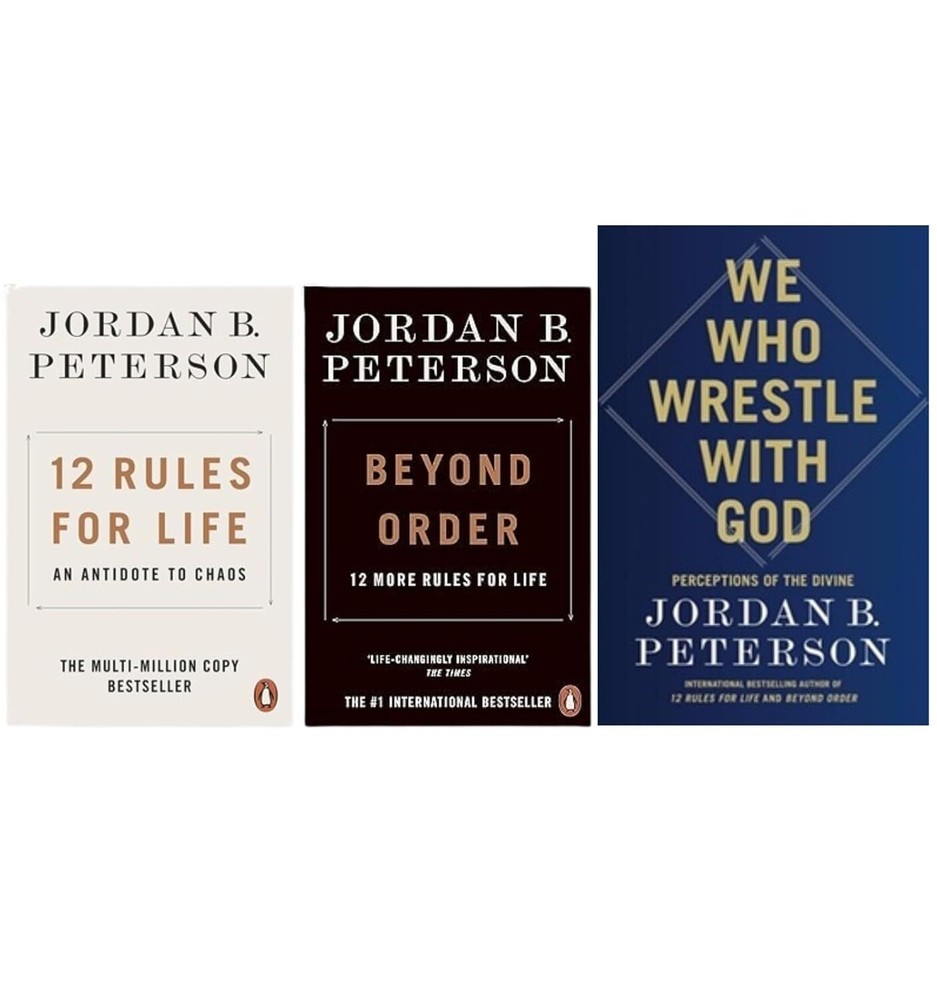 Jordan B. Peterson 3 Books set We who wrestle with god, beyond order,12 Rules