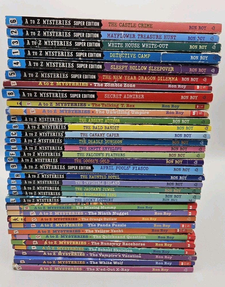 34 A to Z Mysteries Chapter Book Lot – by Ron Roy