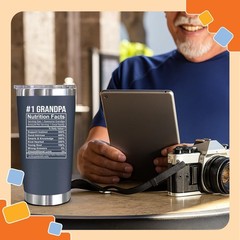 20 Oz BPA-Free Steel Tumbler – Perfect Gift for Grandfather’s Birthday & More