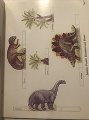 Cut & Assemble Dinosaur Dioramas Book- Two Complete Color 3D Scenes -Kalmenoff