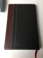 NIV Thinline Bible Charcoal/Maroon Christs Word Red 8.5x5x1 Silver Pg Edges Gift