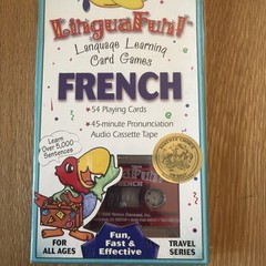 Vintage Linguafun French Language Learning Card Games Audio Cassette 1996