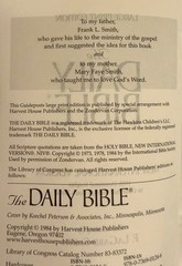 The Daily Bible In Chronological Order 365 Daily Readings NIV Large Print Ed PB