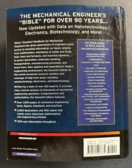 MARKS’ STANDARD HANDBOOK FOR MECHANICAL ENGINEERS 11th/Anniv Ed (2007, HC) VG