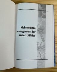 **Maintenance Management for Water Utilities: J. Jordan 2nd Ed / 2000 HC Book**