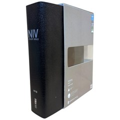 NIV Study Bible by Zondervan 2011 Black Leather with Silver Gilded Edges